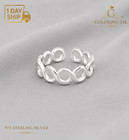 925 Sterling Silver Infinity Toe Ring Is Adjustable And 14k White Gold Plated