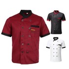  Breathes Kitchen Hotel Restaurant Summer Work Clothes Chefs Short Sleeve Jacket