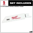 Milwaukee 49-00-5461 M12 Hackzall Reciprocating Saw Plaster Blade  5-pack