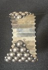 Paz Collective Sterling Silver Wide Beady Cuff Bracelet Vintage Mexico 54 Grams