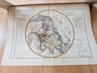 Antique 1783 Rigobert Bonne Mappe-monde Hemisphere Map French Cartography