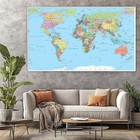 World Map Canvas Wall Decor