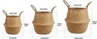 Woven Seagrass Belly Basket For Storage  Plant Pot  Laundry  Picnic And Grocery