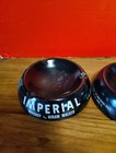 Lot Of 3 Imperial Whiskey By Hiram Walker Ash Tray Black Plastic Vintage Barware