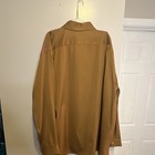 Pronti Men s 6xl Brown Solid Button-down Long Sleeve Point Collar Woven