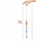1pc 3d Gazing Ball Spiral Tail Wind Spinner Rainbow Sun Catcher Home Decor