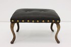 Victorian Antique Iron   Leather Footstool  54301
