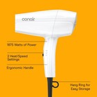 Conair 1875w Mid-size Hair Dryer 2 Heat Speed Settings Lightweight Blow Dryer
