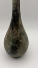 Japanese Mid Century Modern Metal Bud Vase With Mottled Patina Ikebana