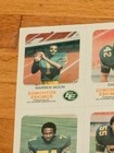 1981 Edmonton Eskimos Cfl Football Red Rooster Set X40 Uncut Sheets Warren Moon