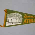 Vintage Original 1960s Kansas City Athletics Mlb Baseball Full Size Pennant Flag