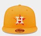 New Era Houston Astros 2017 World Series Patch Gold 59fifty Fitted Hat Size 7 5