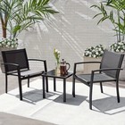 Bistro Set 3 Piece Outdoor cast Aluminum Outdoor Bistro Set all Weather-zengb