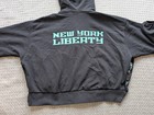 New York Liberty Jacket Hoodie Womens Medium Black Wnba Basketball Nike Dri Fit