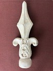Vintage Cast Iron Spear  Decorative Finial Heavy Creamy White 9       beautiful     