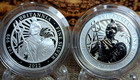 Set 2 Coins Britannia 2022 Uk 2 Pounds Silver Proof Reverse Proof 1oz