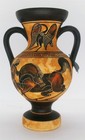 Museum Copy Greek Amphora Hercules Taming Horse 6 5  Vase Stymphalian Bird  