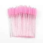 50x Disposable Crystal Eyelash Brush Mascara Wands Applicator Makeup Tool Pink