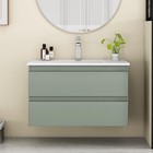 Bathroom Vanity With Sink Dual-drawer Design Rounded-edge Drawers 