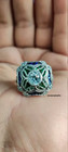 Art Deco Vintage Round Lab Created Diamond   Emerald Engagement 925 Silver Ring