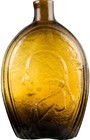 Gi-31 George Washington Andrew Jackson Amber Pint Whiskey Flask 1830 Keene Glass