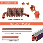 40 Ft Rv Sewer Hose Kit With 6-in-1 Dump Station 40  Kit  Orange 