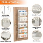 Aokeyee 5 Tier Over Door Organizer Nursery With 5 Tiers  Boho 5 Tiers Beige