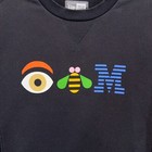 New Era Ibm Sweatshirt Mens Large Black Eye Bee M Graphic Print Computers Tech