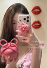 Medicube X Forever cherry Hairbrush Bow Ribbon Cherrypink Detangling New Popular