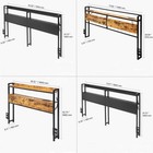 Uimoso Headboard Bed Head Board With 2 Shelves   Led Light