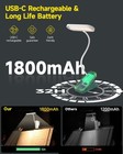Desk Lamp With Clamp  Portable Cordless Rechargeable Clip On Reading Light  E   