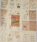 Vintage 1950 s Funny Face Coloring Cards Nos Art Ross 35pc Complete In Box 3   