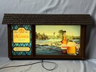 Vintage 1960 s Hamms Beer Scene O Rama River Rapids Beer Bottle Glass Cabin Sign
