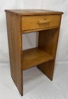 Vintage Art Deco Solid Wood Nightstand 1 Drawer End Table Telephone Plant Stand