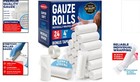 Hospital-grade Medical Gauze Rolls 24pk     Soft And Individually Wrapped