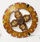 Vintage 27 5  Double Sided Wooden Carnival Spinning Gambling Game Wheel