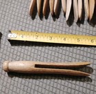 Lot Of 10 Antique Wooden Primitive Clothes Pins 5-1 2  To 5-3 4  Long Tru