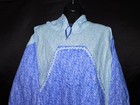 Alaska Native Eskimo Kuspuk 2x Blue Purple Hooded Shirt Traditional Pockets 2xl