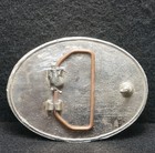 Wg13113 Amazing Vintage 1970s     native American Indian     Artwork Belt Buckle