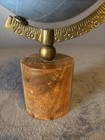15 5    Tall World Globe On Wooden Base