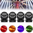 4pcs 36x 10w Rgbw 4in1 Led Zoom Moving Head 360w Wash Stage Light Dmx 15ch     