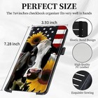 Check Book Cover For Personal Checkbook Pattern American Flag Sunflowers Cow