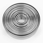 12 Pieces Round Cookie Biscuit Cutter Set graduated Circle Pastry Silver