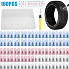 100pcs Tire Repair Rubber Nails Tyre Puncture Repair Screws Kit W  Screwdriver