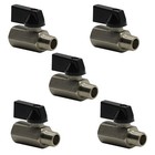10 Pk Mini 1 4  Male X Female Npt Brass Ball Shut Off Valve Water Air Fluid Wog