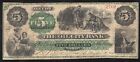     1864  5 Oil City  Pa Obsolete Bank Note  civil War Era       2702