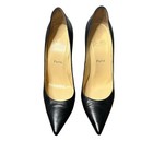 Christian Louboutin Kate 100mm Black Leather Pumps Stiletto 40 5