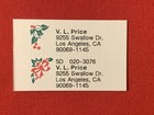 Vincent Price Return Address Label Purchased From Vincent Price Estate  3b