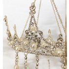 Crystal Crown Sun Catcher     Handmade Crystals  Pearls   Rhinestone Nursery Decor