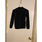 Nike Pro Compression Shirt Kids Large L 14-16 Black Long Sleeve Mock Neck 336474